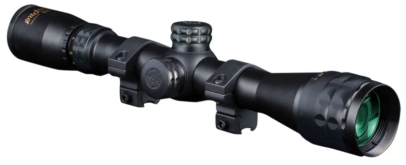 Konus KonusPro 3-9x32 AO matte black rifle scope with 30/30 duplex reticle and included rings