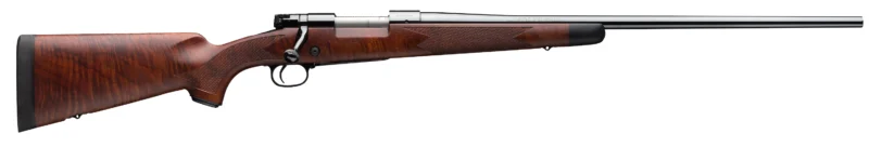 Winchester Model 70 Super Grade 6.8 Western rifle with satin fancy walnut stock and polished blued finish