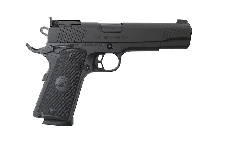 Girsan MC1911 Match GOV'T .45 ACP 5" barrel black steel frame laminated grips