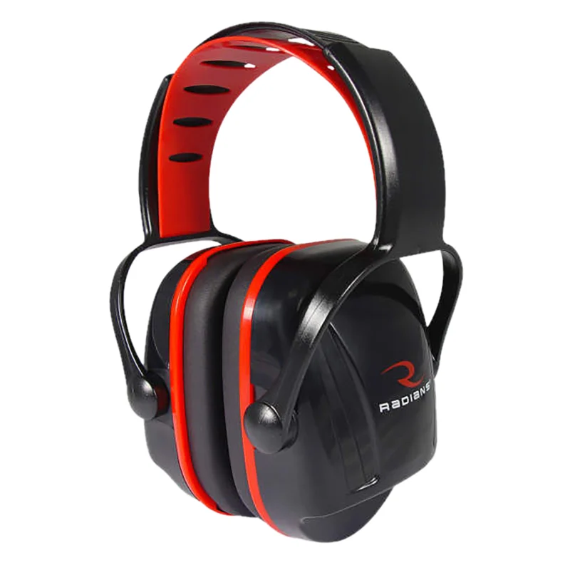 Radians X-Caliber youth earmuff black over-the-head vinyl cushions NRR 22 dB