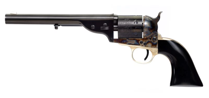 Taylors & Company Cavalier revolver .38 Special 7.5 inch blued barrel color case hardened frame black polymer grip