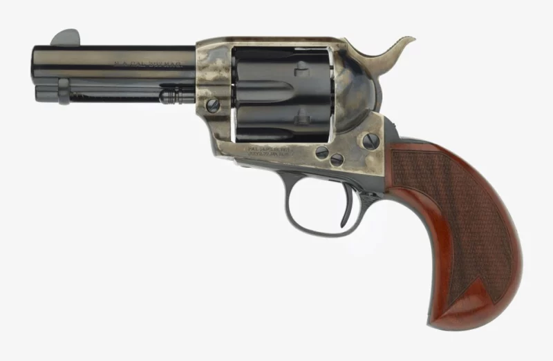 Taylors and Company Cattleman BH revolver blued finish walnut checkered grips 3.5 inch barrel