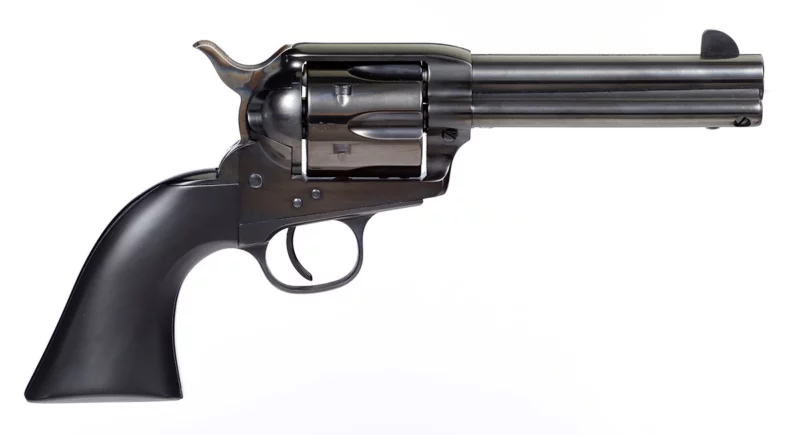 Taylors and Company Devil Anse .357 Magnum revolver, 4.75-inch blued barrel, matte black wood grip