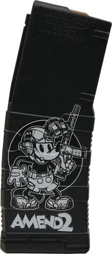 Amend2 Mod-3 Steamboat Willie 30rd polymer AR-15 magazine 5.56/.223 black matte