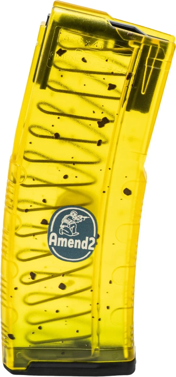 AMEND2 MOD-C translucent yellow polymer AR magazine for 5.56/.223