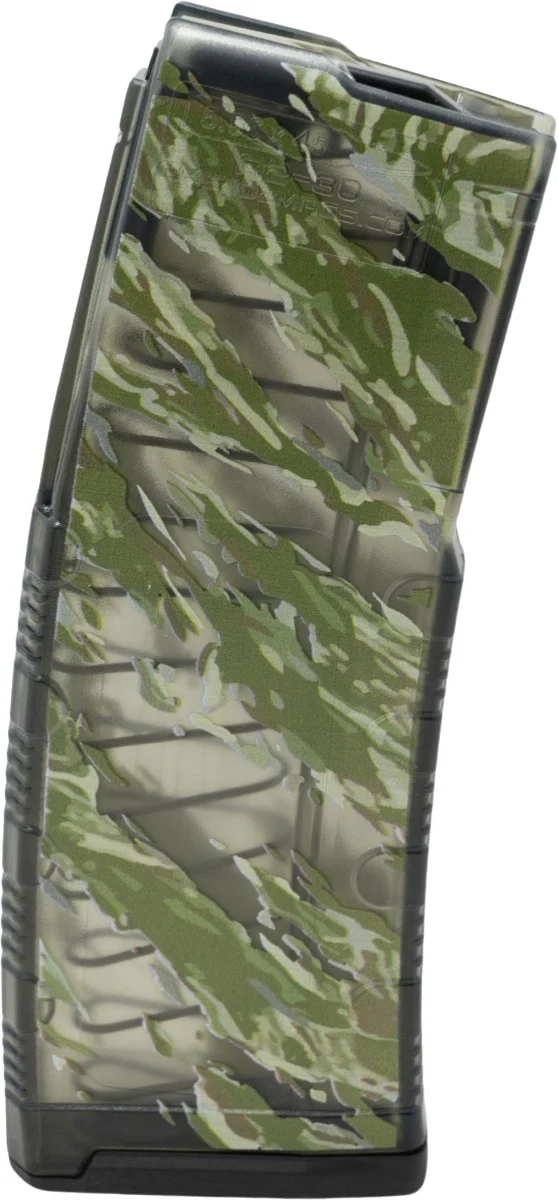 Amend2 MOD-C translucent tiger stripe smoke gray 30rd polymer AR-15 magazine