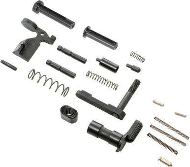CMMG AR-15 lower parts kit components in black matte finish