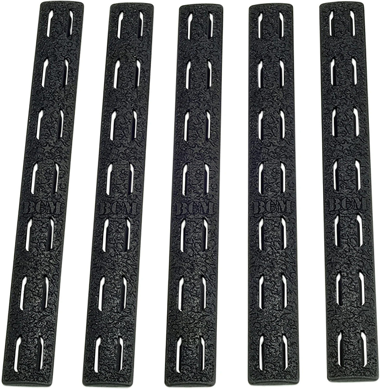 BCM Gunfighter KeyMod rail panel kit black polymer five-pack