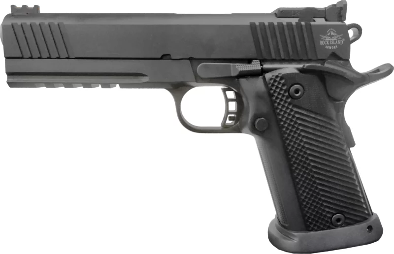 Rock Island Armory Pro Ultra Match HC 9mm 5-inch parkerized pistol with G10 grips