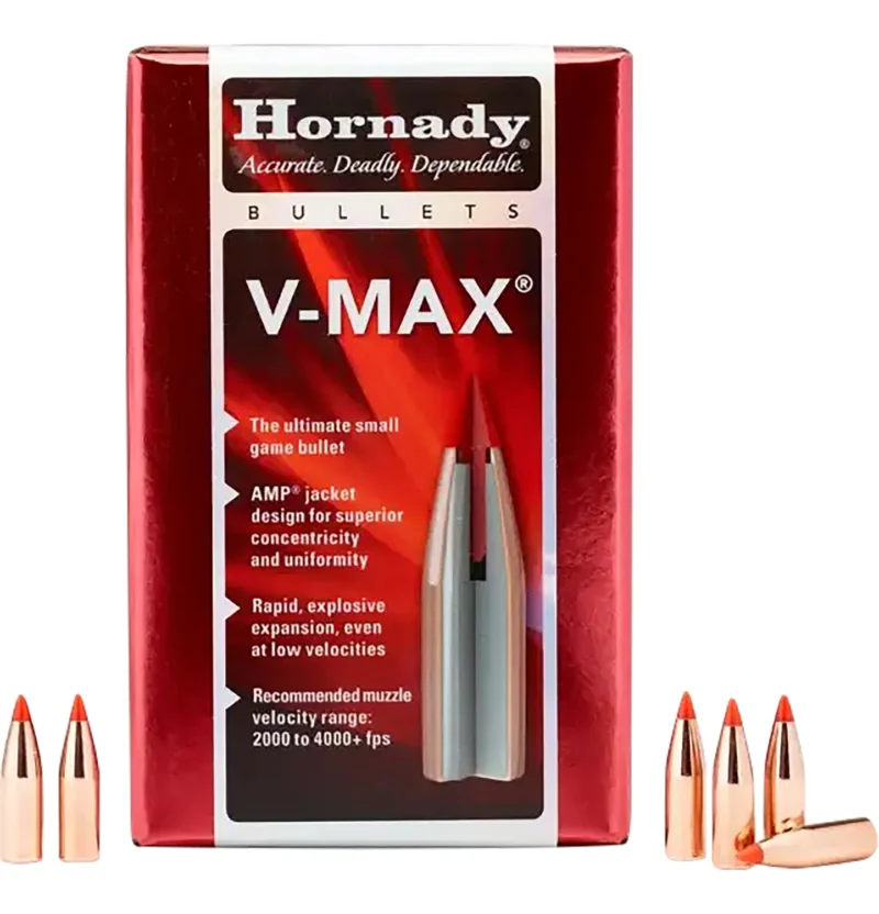 Hornady V-MAX 110 gr bullets .277 polymer tip 100 per box