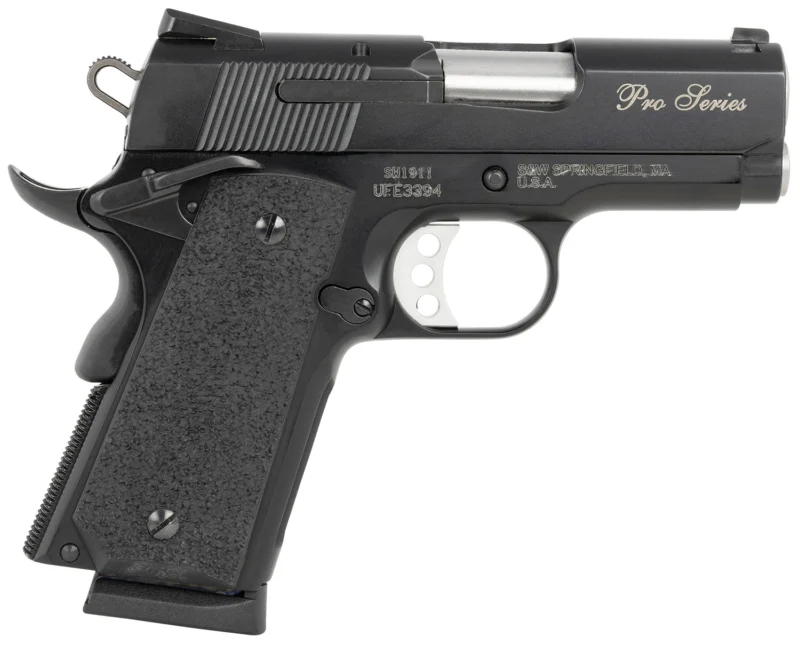 Smith & Wesson PC 1911 Pro Sub-Compact .45 ACP 3 in stainless barrel black serrated slide