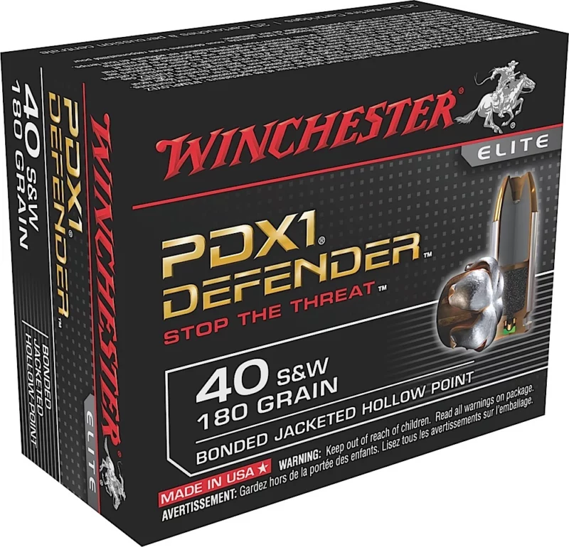 Winchester PDX1 Defender 40 S&W 180 gr JHP 20rd box