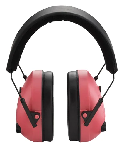 Champion Targets 40975 electronic ear muffs pink and black over-the-head