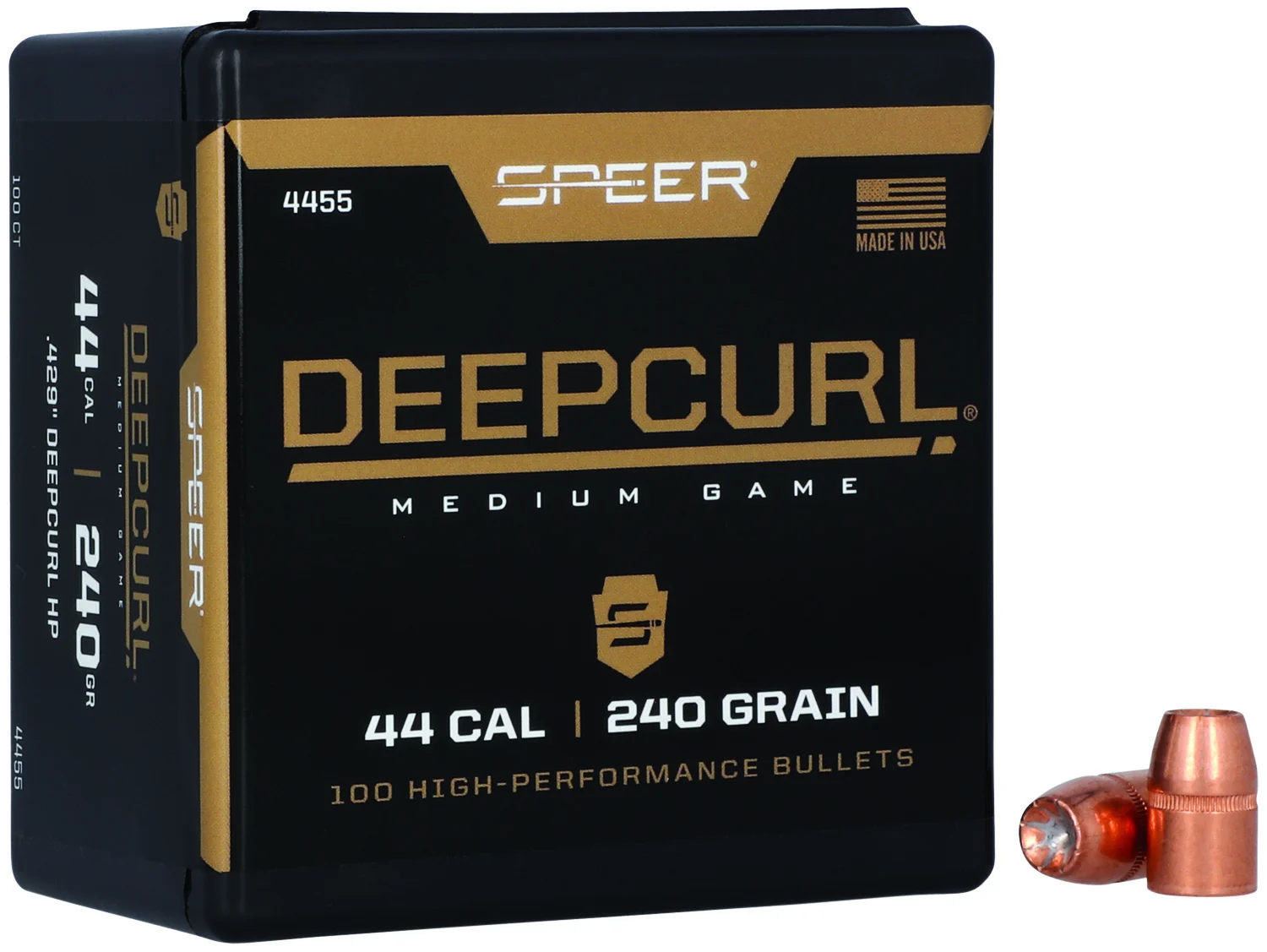 Speer DeepCurl .44 Cal .429 240 gr Hollow Point handgun bullets product image