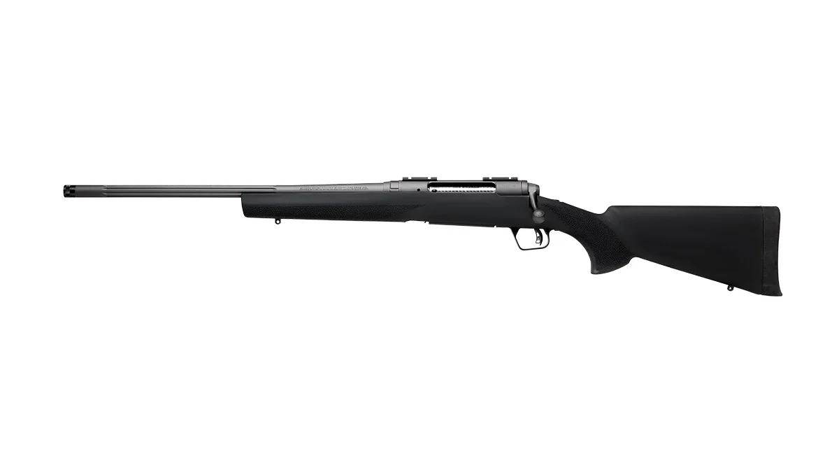 Savage 110 Trail Hunter Lite 7mm PRC 20-inch left-hand bolt-action rifle with Hogue overmold and Tungsten Cerakote