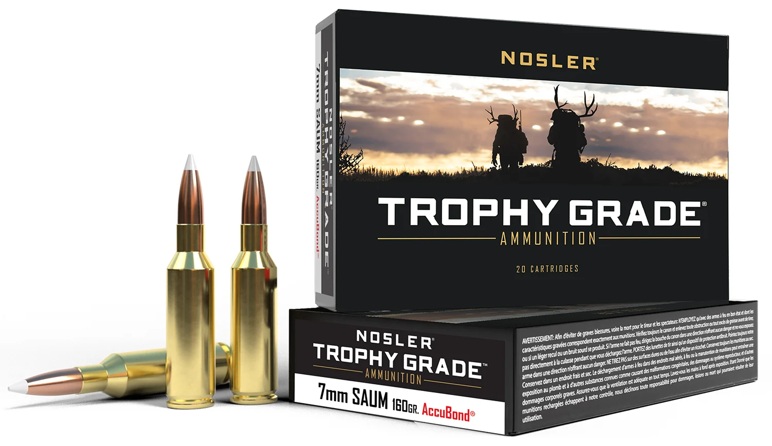 Nosler Trophy Grade 7mm Rem SA Ultra Mag 160 gr - 20/Box