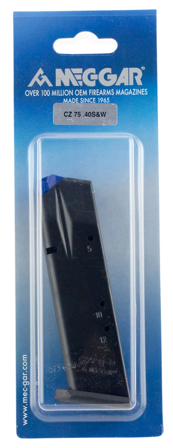 Mec-Gar 12rd blued .40 S&W magazine with anti-friction coating for CZ 75 pistols