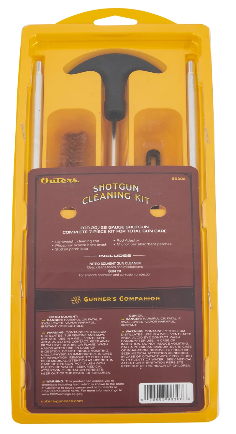 Outers 96308 20/28 gauge aluminum rod shotgun cleaning kit with case and accessories