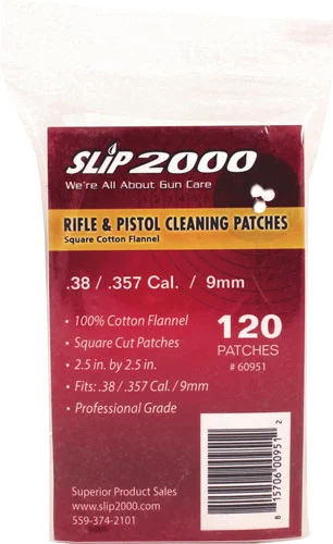 Slip 2000 2.5 inch square cotton cleaning patches 120 pack