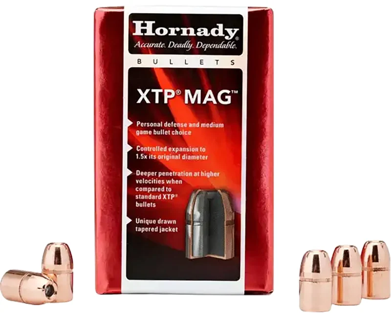 Hornady XTP-Mag .45 Cal (.452) 240 gr jacketed hollow point bullets, 100 per box