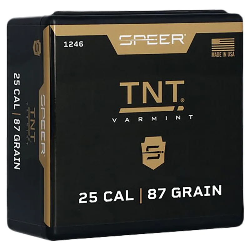 Speer TNT 1246 .25 cal .257 87 gr JHP bullets 100 per box product image