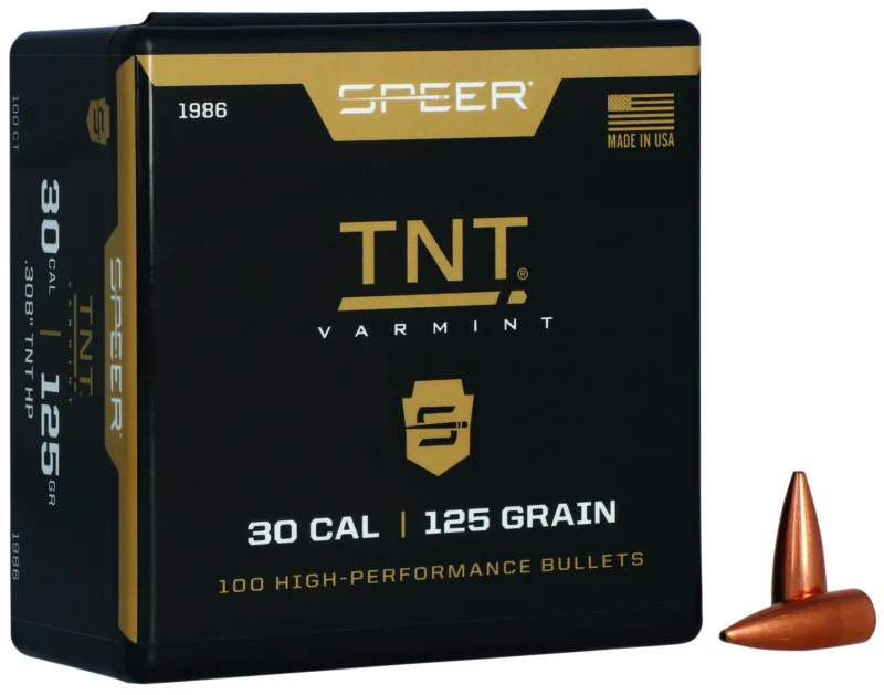 Speer 1986 TNT .30 Cal (.308) 125 gr Jacketed Hollow Point bullets 100 per box