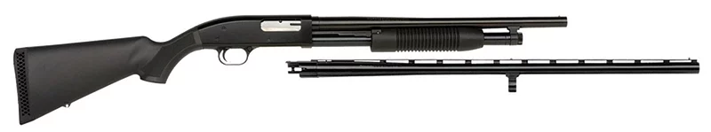 Maverick 88 Security/Field Combo 12 Gauge shotgun with 18.5" and 28" barrels and black synthetic stock