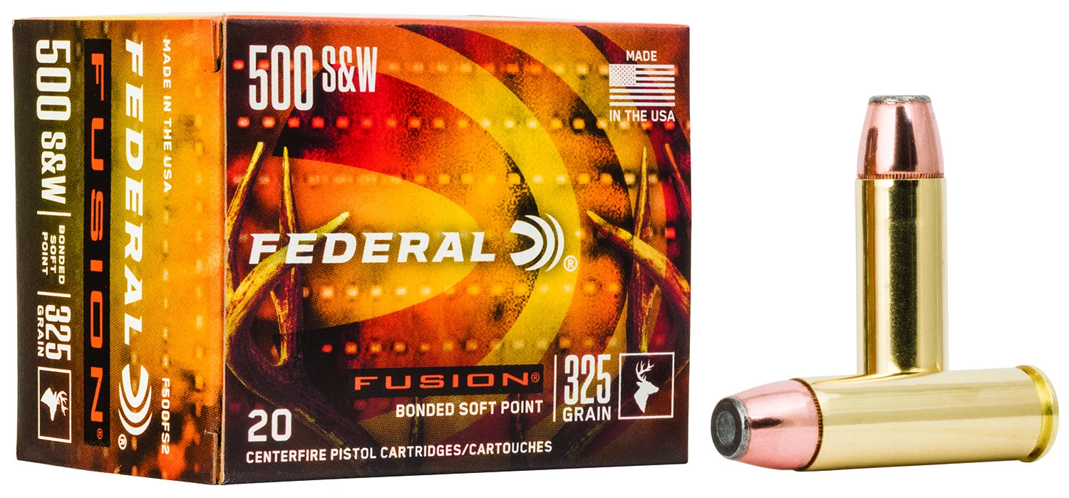 eral F500FS2 Fusion Handgun 500S&W Mag 325gr Fusion Soft Point 20 Per Box/10 Case Ammo