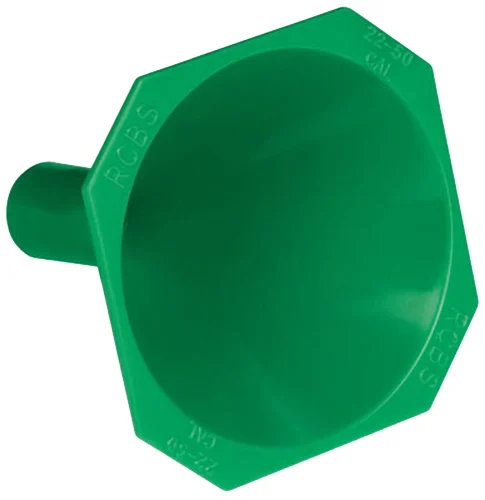 RCBS green plastic powder funnel with drop tube for reloading