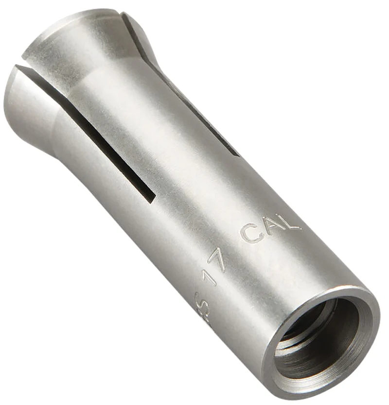 RCBS Bullet Puller Collet .22 Cal, steel collet with silver finish