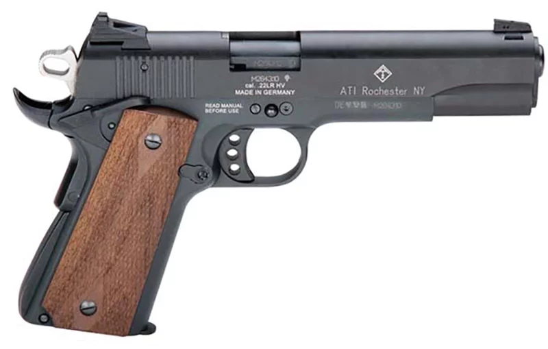 GSG M1911 .22 LR 5 in barrel walnut grips California-compliant pistol