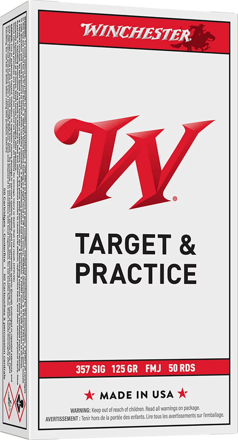 Winchester USA .357 SIG 125 gr FMJ 50-round box product image