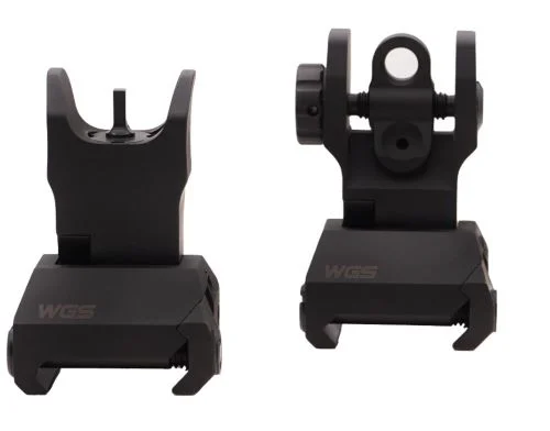 Williams Blackout AR-15 Picatinny rail folding sight set, steel construction