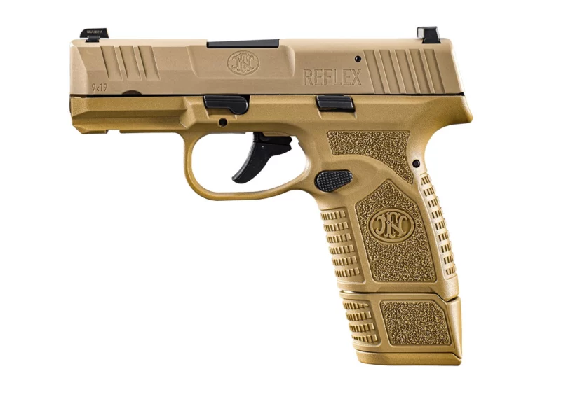 FN Reflex 9mm micro-compact pistol 3.3 inch barrel Flat Dark Earth with 11- & 15-round magazines
