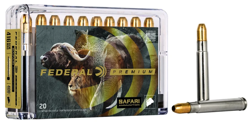 Federal Premium Cape-Shok .416 Rem Mag 400 gr Sledgehammer Solid ammunition box