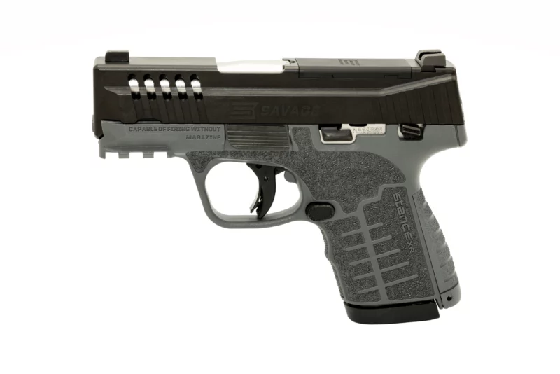 Savage Stance XR MC9MS 9mm pistol with 3.2-inch barrel and gray polymer grip