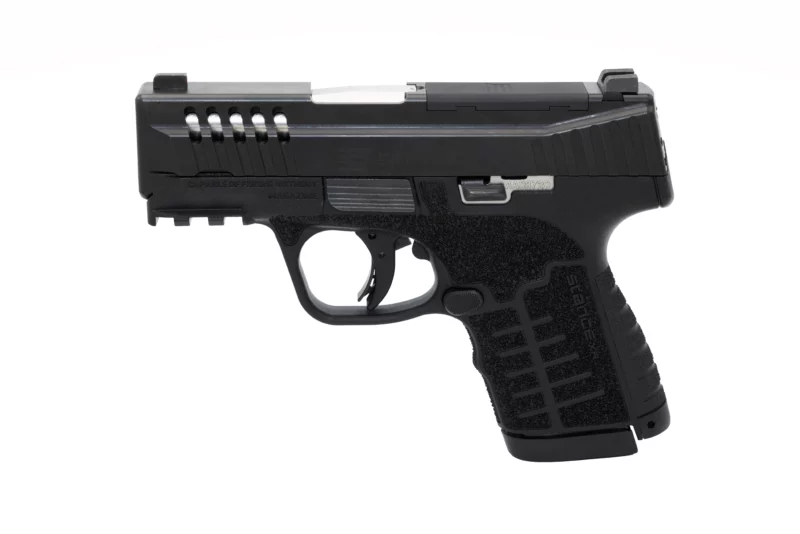 Savage Stance XR MC9 9mm 3.2-inch pistol side view, black polymer frame