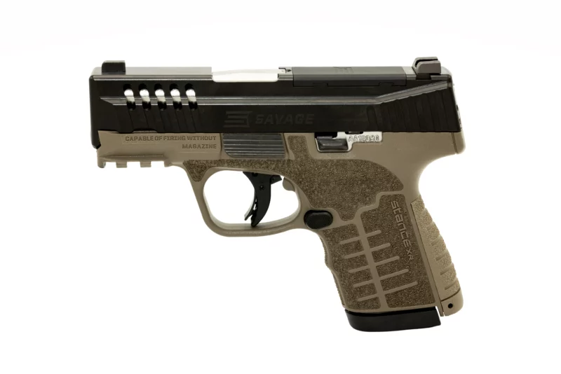 Savage Stance XR MC9 9mm FDE pistol with 3.2-inch barrel and 13+1 capacity