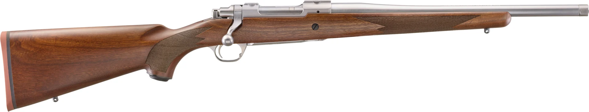 Ruger Hawkeye Hunter 6.5 Creedmoor 16.6" satin stainless rifle with American walnut fixed stock