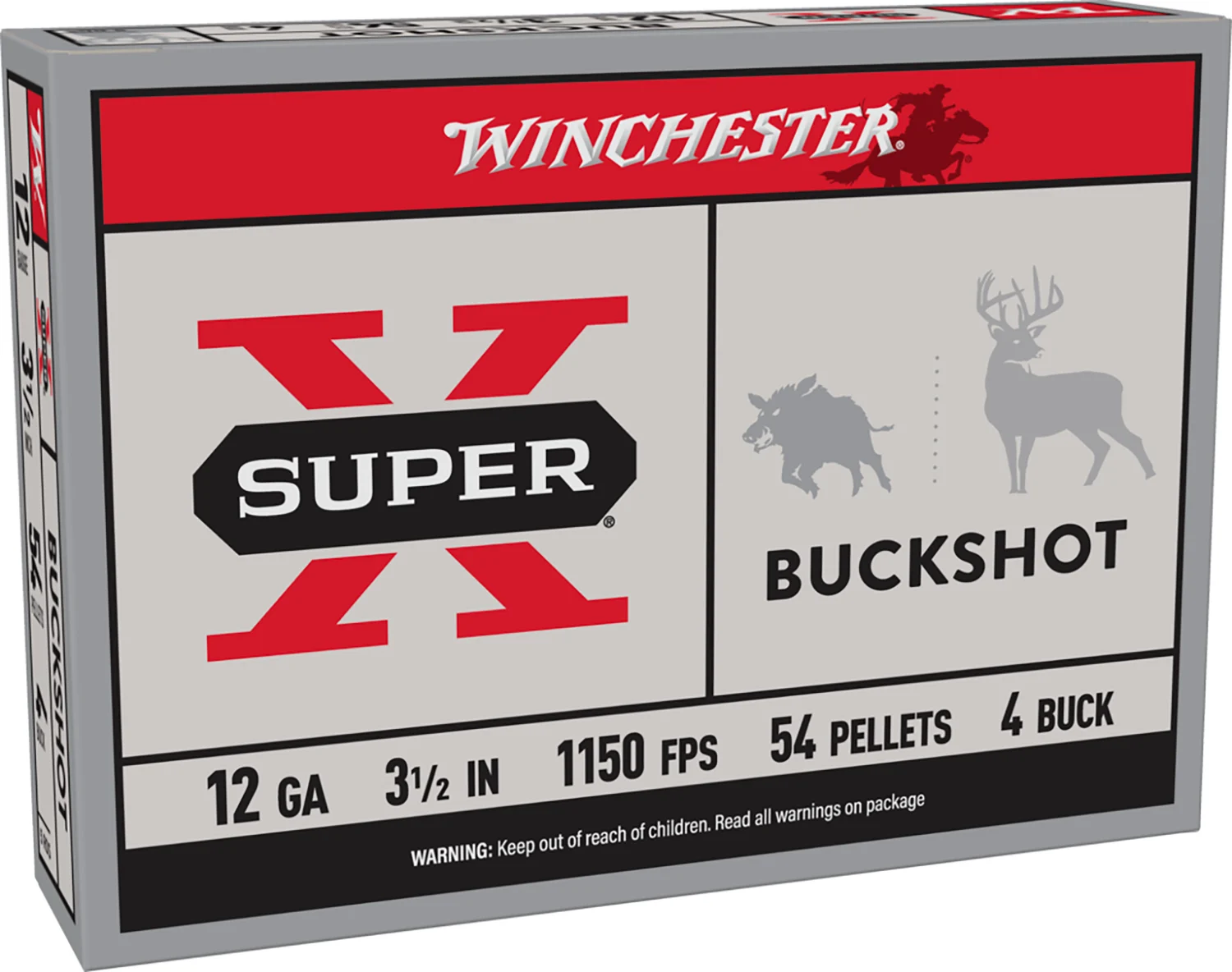 Winchester Super-X 12ga 3.5 in 4 buckshot 5-round box