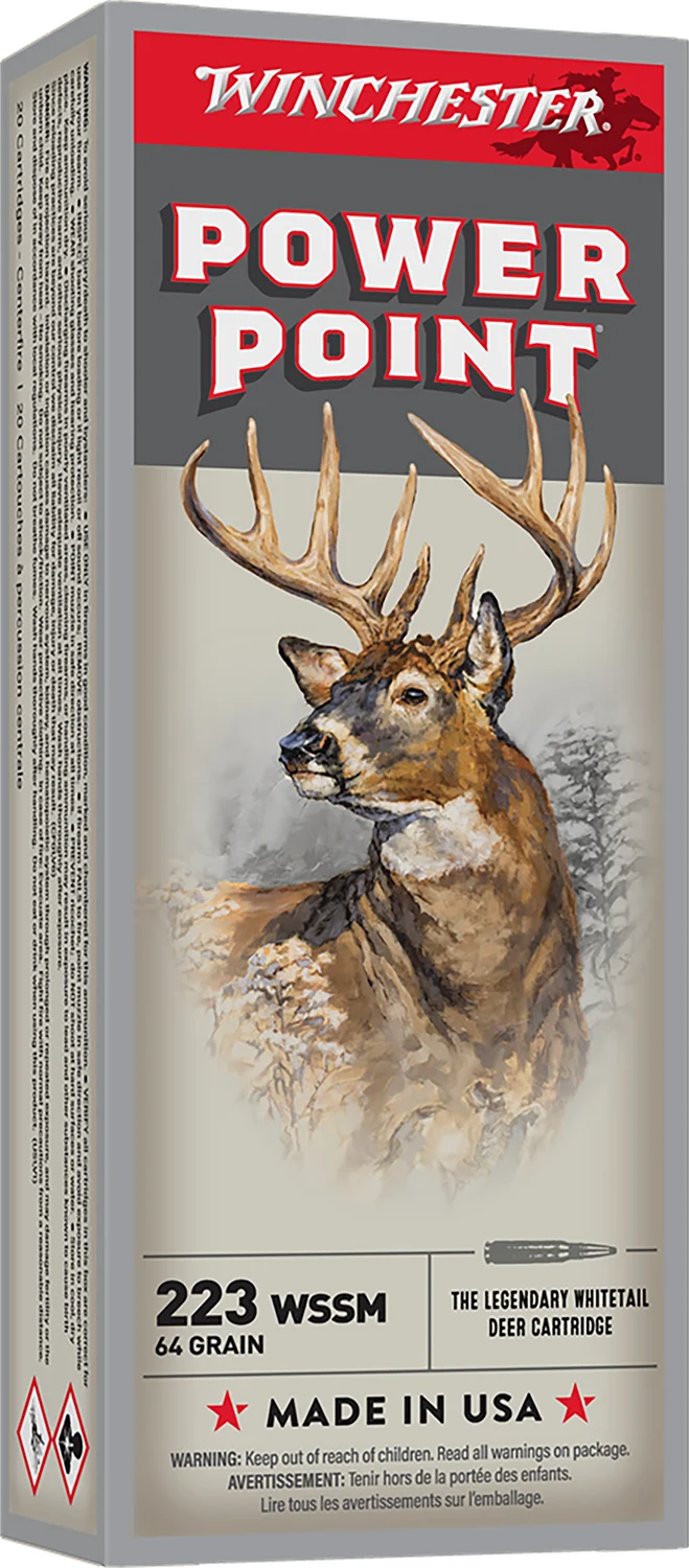 chester Super-X .223 WSSM 64 Gr Power-Point 20rd Box Ammo