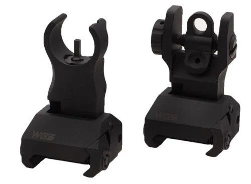 Williams Gun Sight HK-style Picatinny rail folding sight set steel blackout
