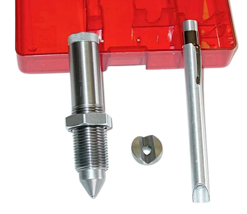 Lee Lead Hardness Test Kit 3-piece with pocket microscope, cradle and press ram