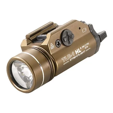 Streamlight TLR-1 HL rail-mounted weapon light in Flat Dark Earth (FDE)