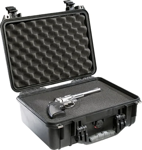 Pelican 1450 Protector Case black polypropylene foam-lined handgun case