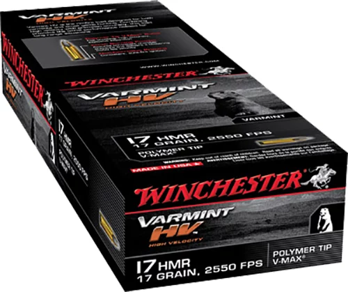 Winchester Varmint HV .17 HMR 50rd box V-MAX polymer tip