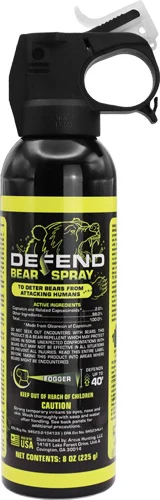 Dead Down Wind Defend Bear Spray 8 oz aerosol canister with product label