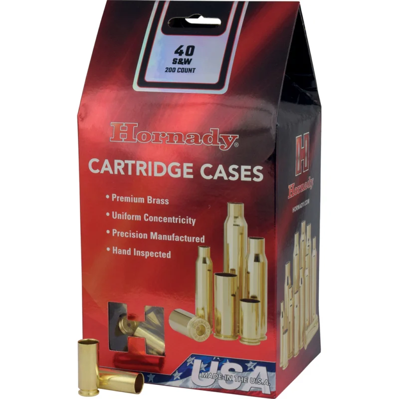 Hornady .40 S&W unprimed brass cases 200 per box
