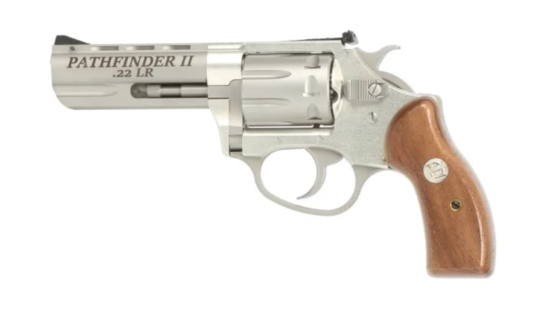 Charter Arms Pathfinder II .22 LR 3.5 in. stainless revolver with wood grips and adjustable sights