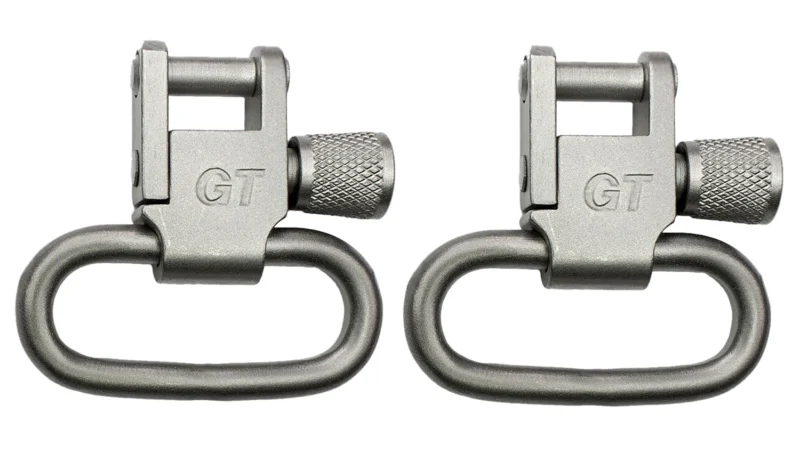 GrovTec 1-inch locking swivel pair in satin nickel finish